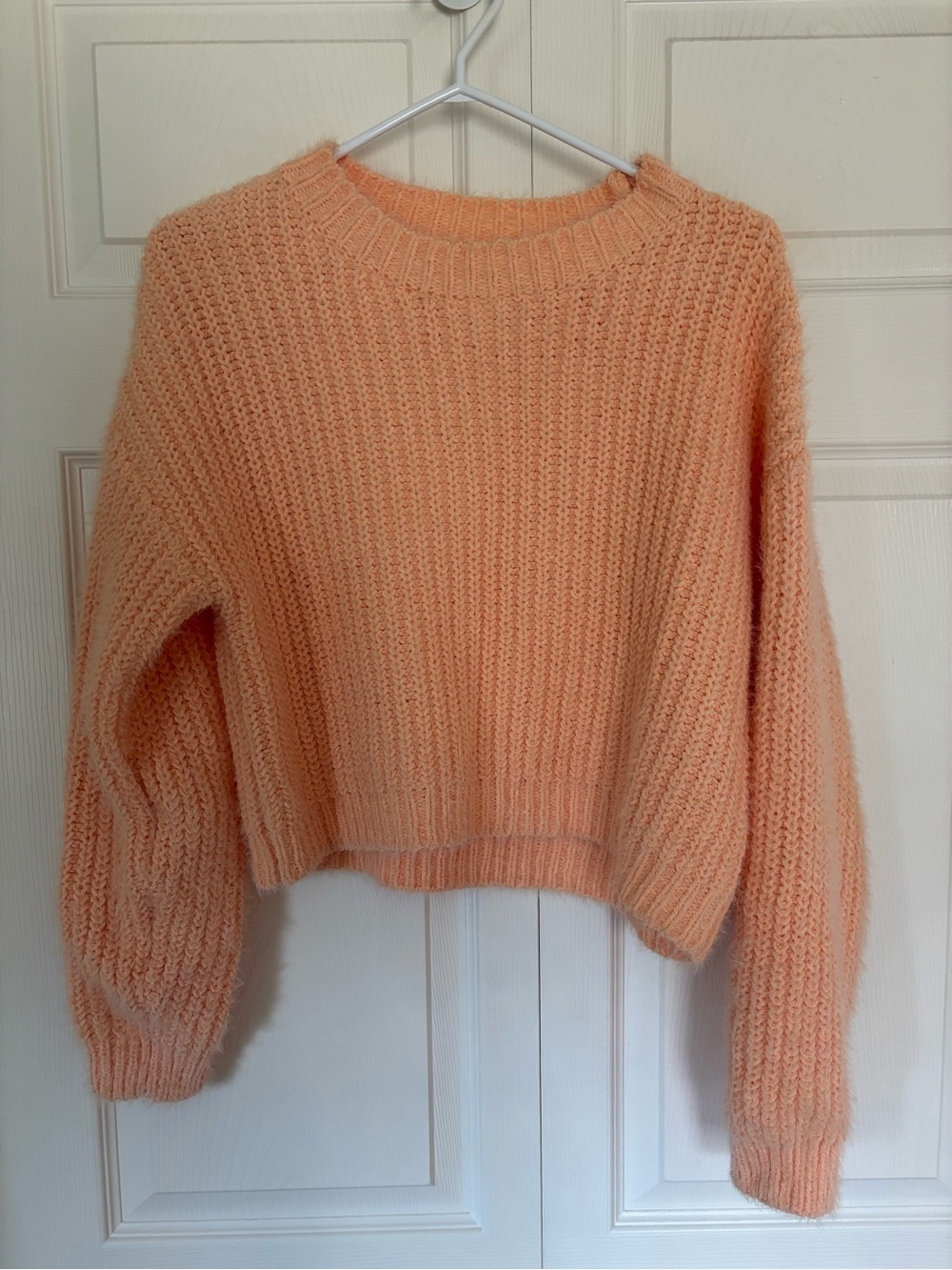 Zara Kids Fuzzy Crop Knit Sweater